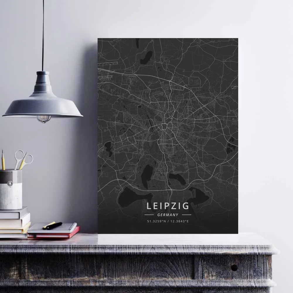 Плакат С килем крефельдом Лейпцигом любеком магдебургом майнцом маннгеймом