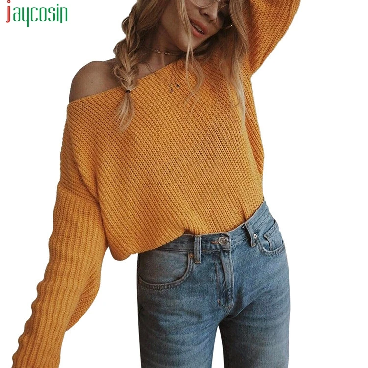 JAYCOSIN модный свитер mujer invierno 2019 женский зимний рукав летучая мышь однотонный