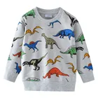 Толстовки для мальчиков с динозаврами; Толстовки с капюшоном для маленьких мальчиков и девочек; Детская верхняя одежда с длинными рукавами и рисунками животных; Рубашка; Осенний топ; Детская одежда