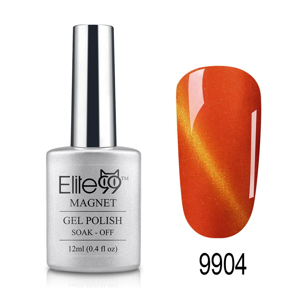 9904 Elite99 12ml Cat Eye Gel Nail Polish Soak Off Magnetic UV Gel Varnish Nail Art Manicure Gel Semi Permanent 3D Effect Gel Lacquer - Цвет: 9904