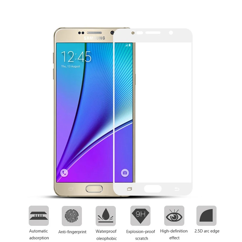 Mrgo полное покрытие закаленное Стекло для Samsung Galaxy Note 5 на Экран протектор Плёнки