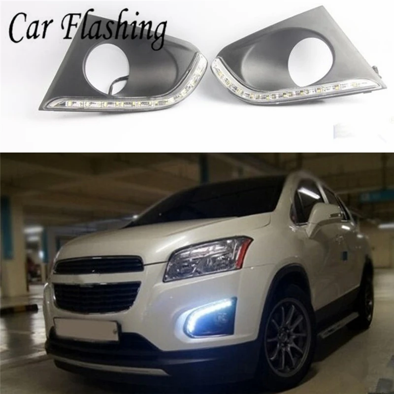 Автомобильный мигающий 1 комплект для Chevrolet Шевроле Тракс 2014 2015 2016 DRL с указателем