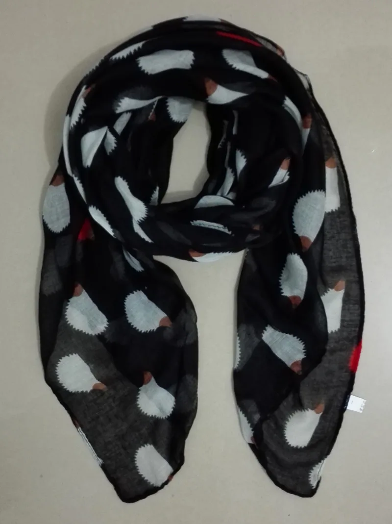 

2019 Cute Hedgehog Scarf Women Animal Print Scarf Fashion Shawl Wrap Women Hijab Scarf Big Size Mix Color Free Shipping