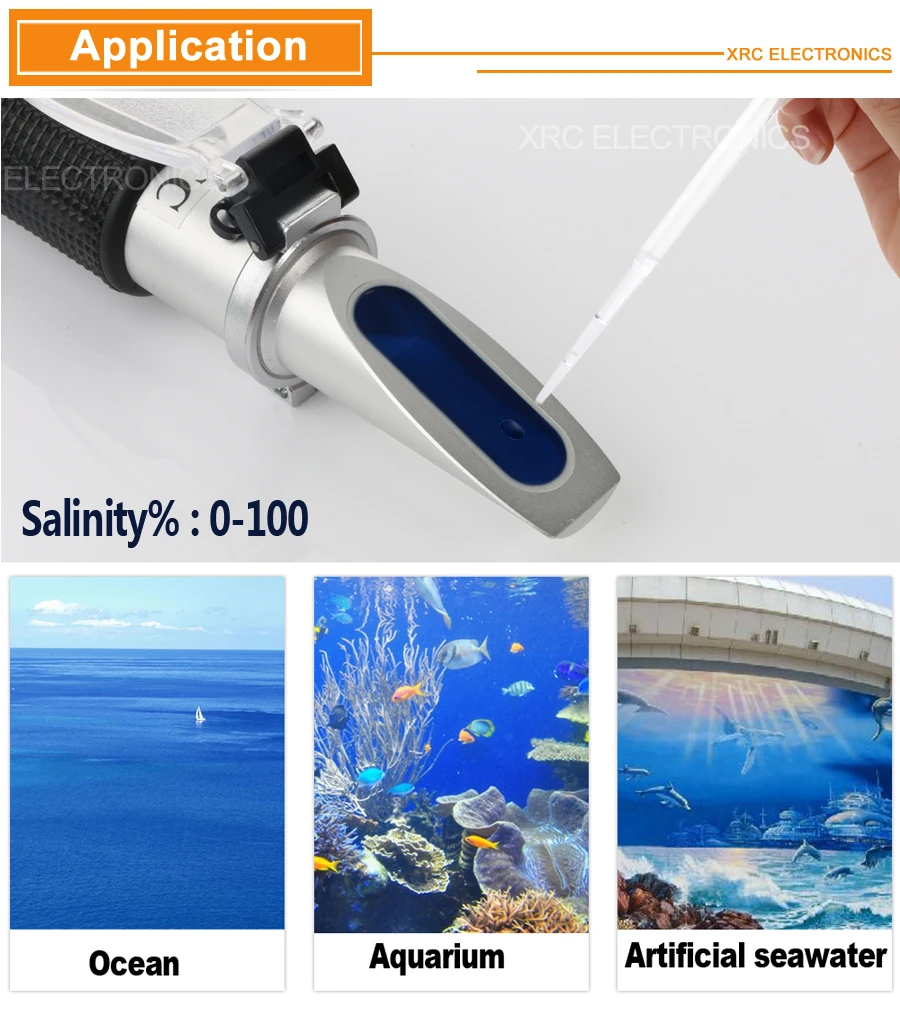 RZ рефрактометр морской солености метр концентрации соленой воды аквариума ручной марикулярный разведение гравиметр RZ118 0~ 10