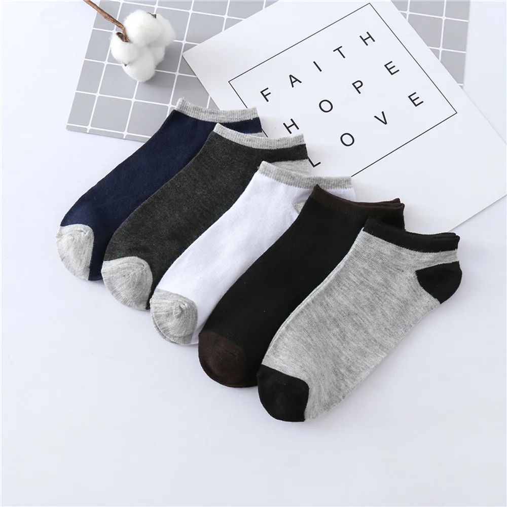 1 пара мужские удобные хлопковые носки в полоску короткие calcetines mujer divertidoheren