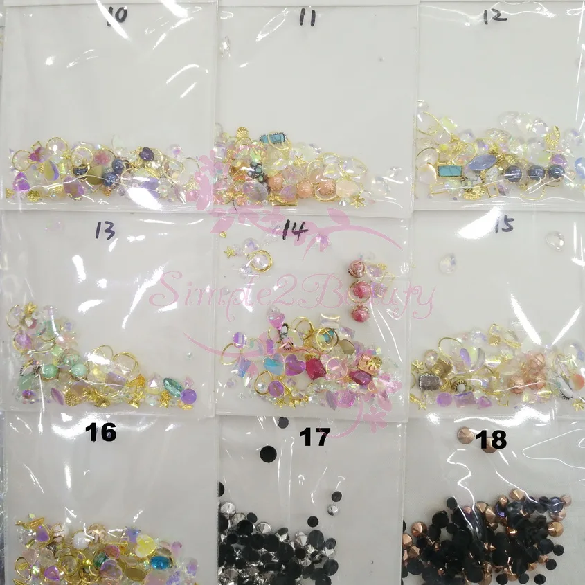 100 упак./лот Mix Смола стеклянные заклепки легированные подвески поделки своими