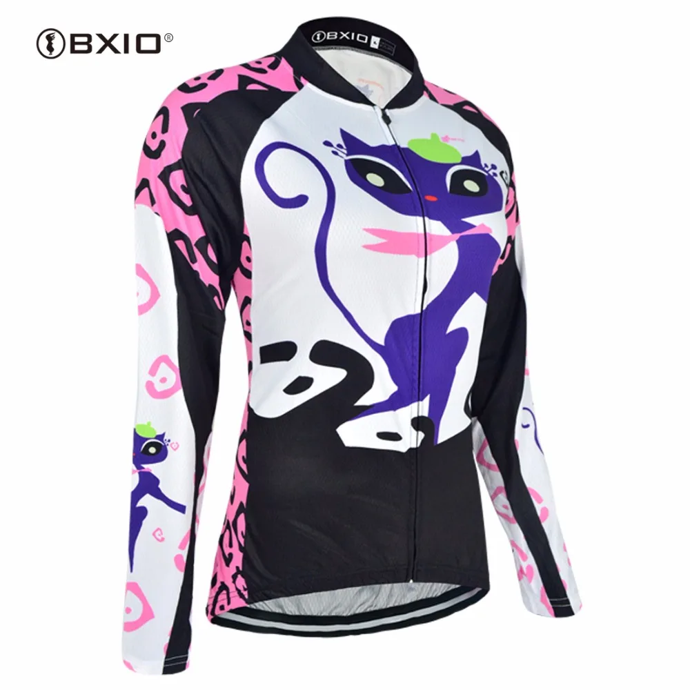 Bxio женские Зимние флисовые Велоспорт Джерси Ropa De Camisa ciclismo с длинным рукавом