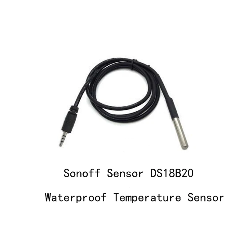 Sensor DS18B20 SONOFF TH10 TH16 WiFi умный домашний переключатель беспроводной пульт дистанционного управления контроль температуры и влажности светодиодный переключатель приложение eWelink - Цвет: Sensor DS18B20