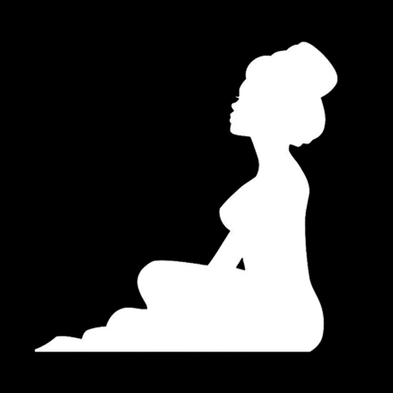 

12.3CM*12.6CM Interesting Gymnastics Yoga Sport Girl Black/Silver Silhouette Vinyl Car Sticker Decoration S9-1196
