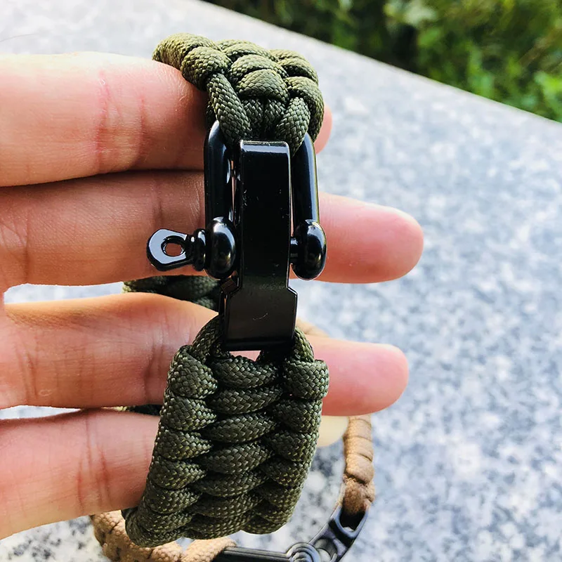 Открытый Кемпинг Плетеный Pulseras спасательный Паракорд браслеты парашютный шнур