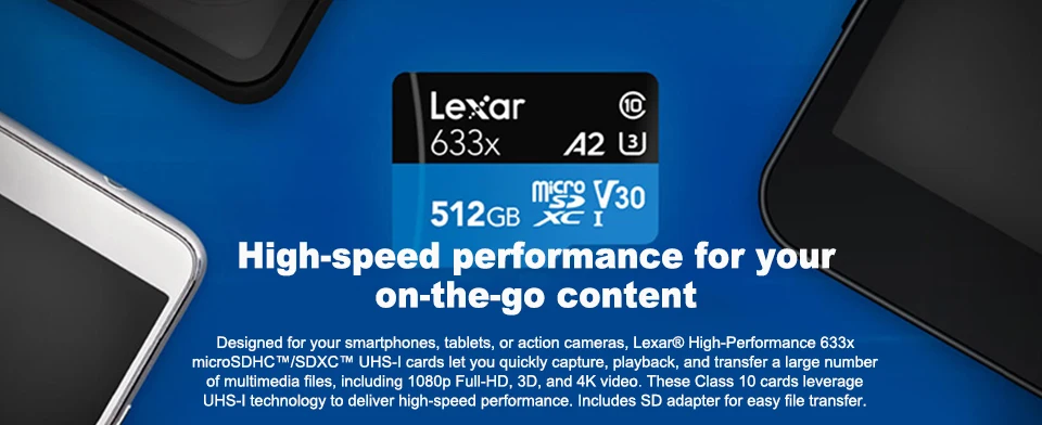 Lexar A2 512G TF карта класс 10 UHS-I U3 Micro SD карта 32G 64g 128G 256g MicroSD мобильный телефон камера движения высокоскоростная карта памяти