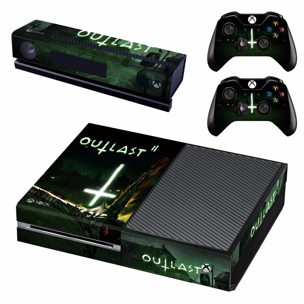Виниловая наклейка Outlast 2 для Microsoft Xbox One Console & Kinect controller skins|cover sticker|cover for microsoftcover |