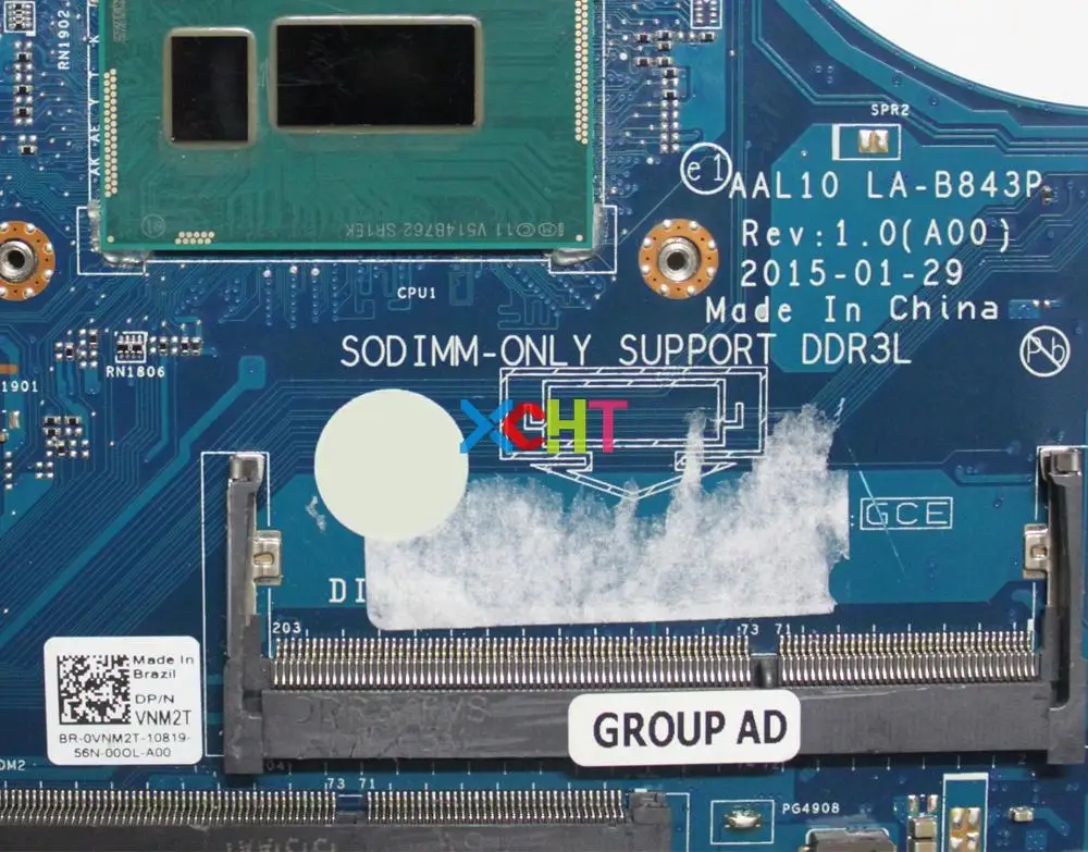 Для Dell Inspiron 5458 5558 5758 CN 0VNM2T VNM2T w i3 4005U Процессор AAL10 LA B843P Материнская плата ноутбука