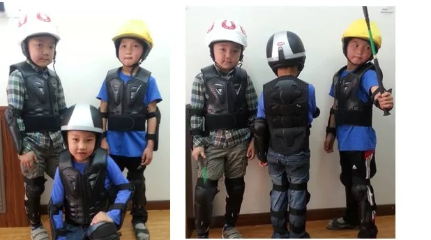 Детская опора для спины мотоциклетная тела защита груди наколенник детей