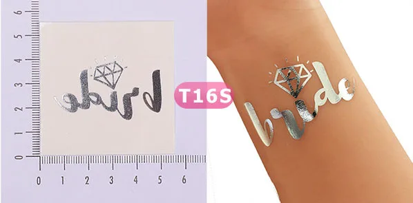 5 шт. девичник вечерние девичник Временные татуировки команда надпись «Bride Tribe» наклейки для временных татуировок для Свадебная вечеринка декоративные аксессуары для душа невесты - Цвет: T16