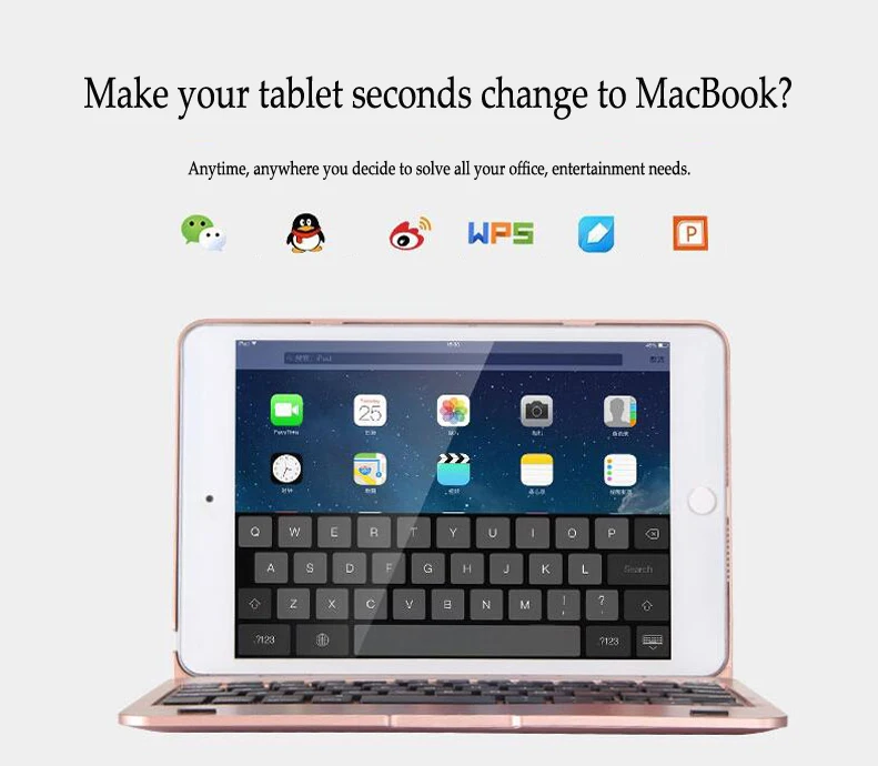 Клавиатура для iPad Pro 2016 9 7 дюйма беспроводная Bluetooth тонкая из алюминиевого сплава