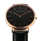 Часы Hannah Martin мужские наручные ультратонкие, модные деловые водонепроницаемые с защитой от царапин, с кожаным ремешком, FD1487