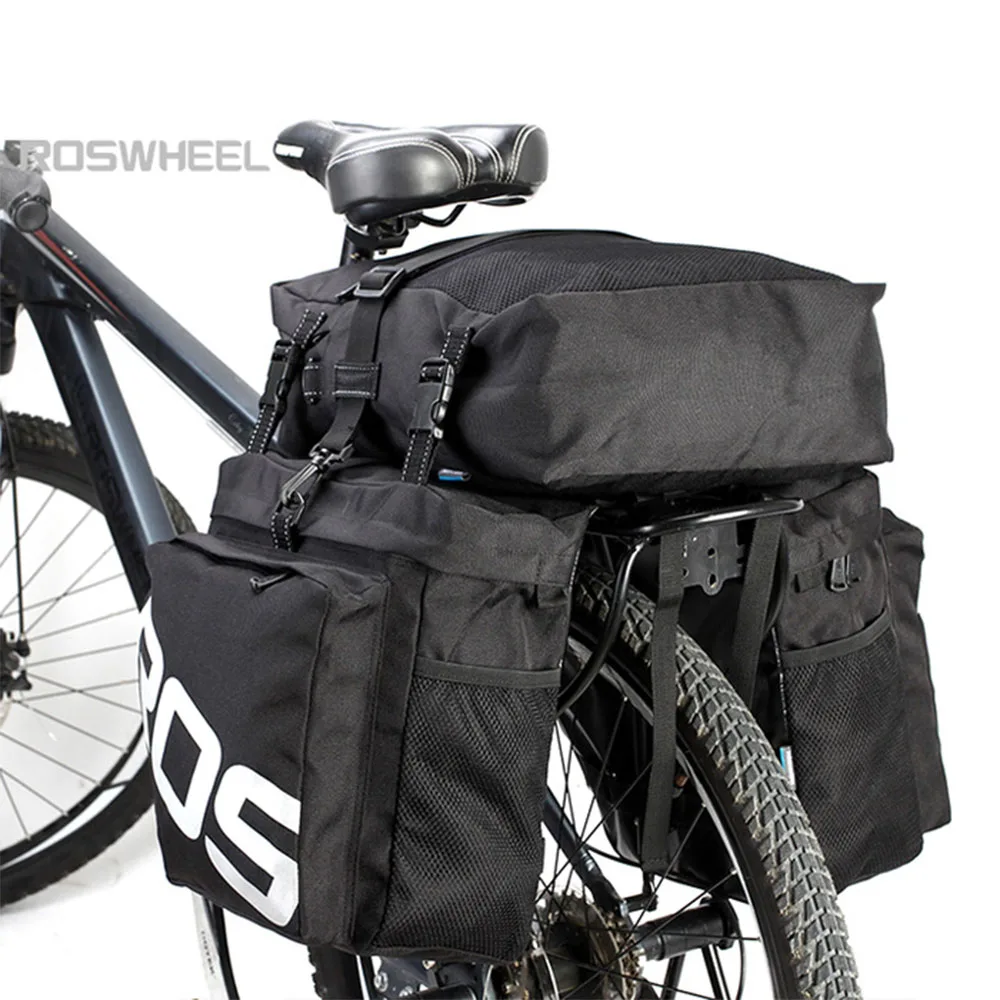 ROSWHEEL 37L прочная водонепроницаемая 3 в 1 велосипедная задняя Сумка для горного