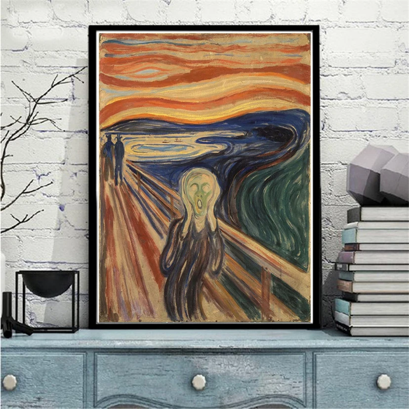 Полностью квадратная круглая Алмазная вышивка Munch works Scream 5D DIY картина Крест стич