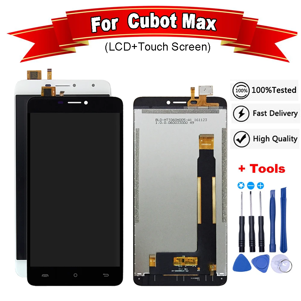 6 0 &quotдюймов для Cubot Max ЖК дисплей Дисплей + кодирующий преобразователь сенсорного