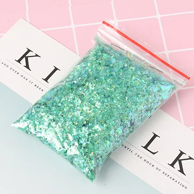 Неровные Оболочки Бумаги блесток DIY ногтей Flakies красочные блестки для нейл Арта(искусство украшения ногтей) для 3D украшения ногтей, 10 г/лот - Цвет: Green