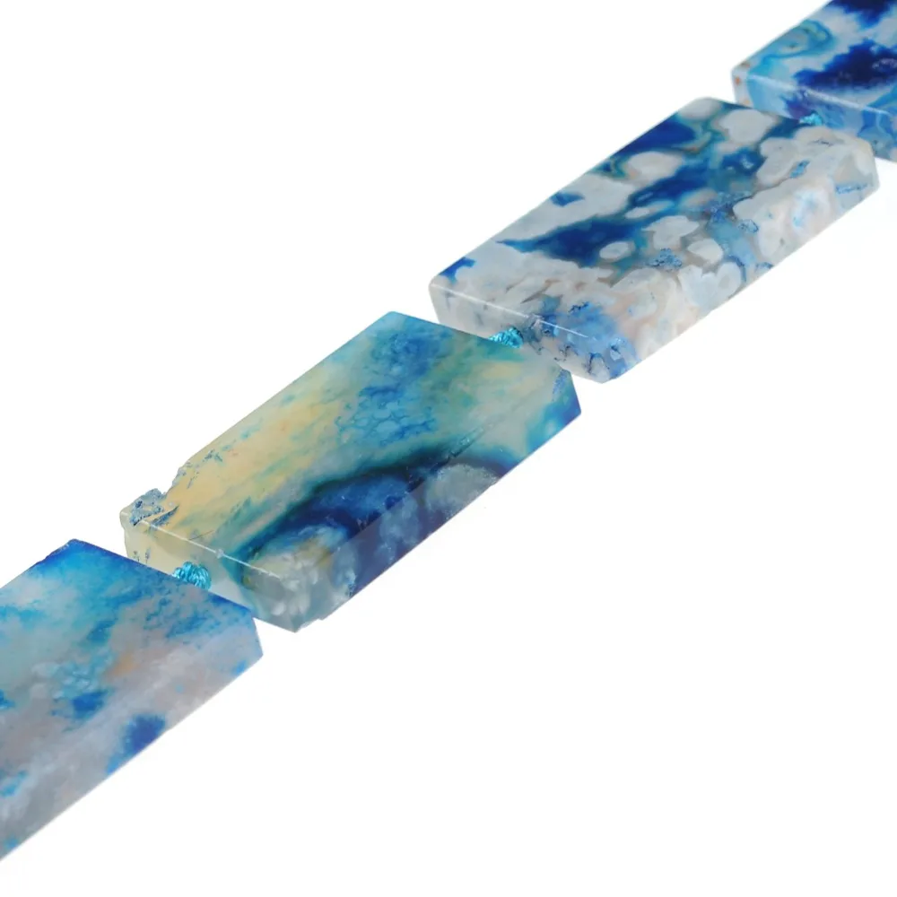 Натуральный драгоценный камень плоская прямоугольная синяя Сакура вишневая