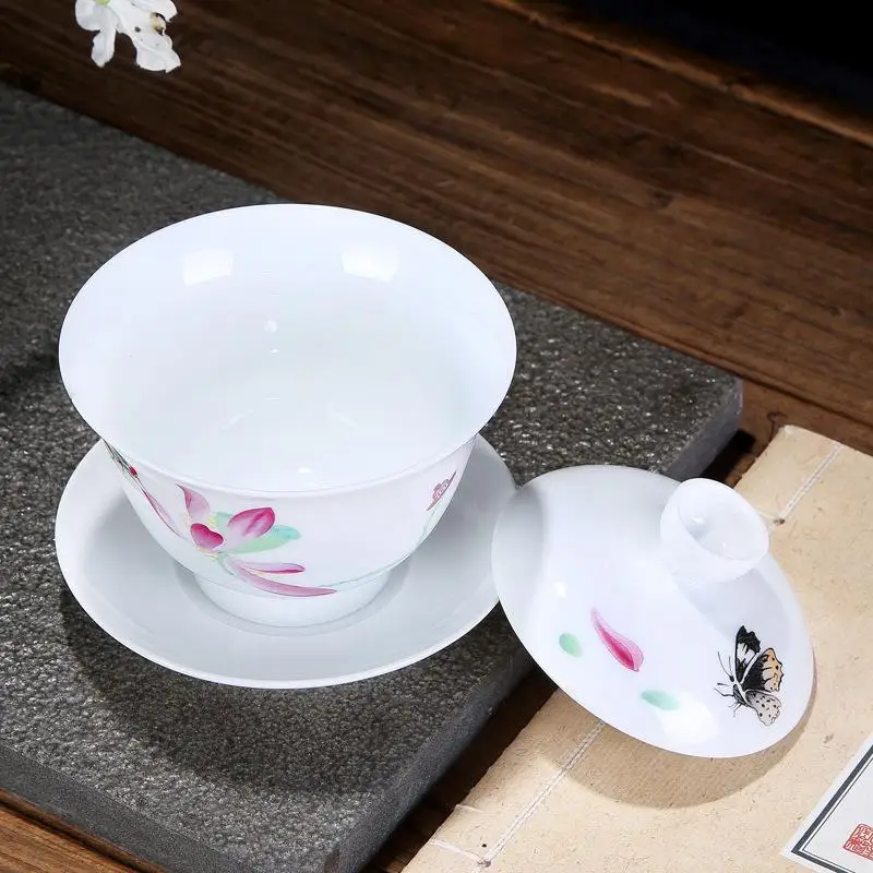 Китайские чайные наборы Gaiwan чайный сервиз китайской традиции Gai Wan фарфоровый