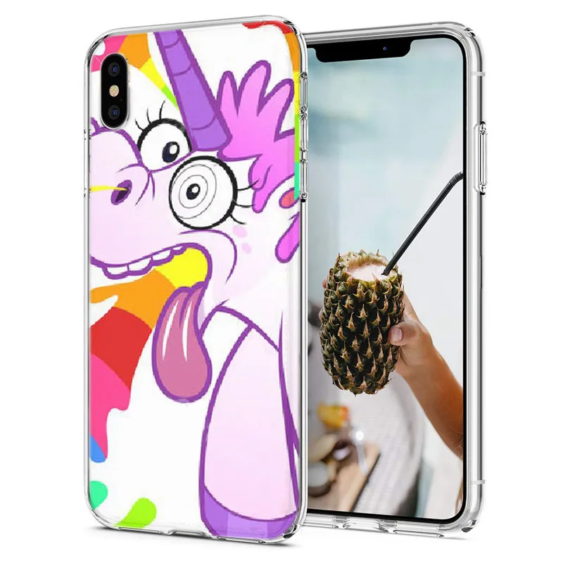Soft Phone Case For iPhone X XS XR Covers TPU Colorful landscape Unicorn Owl Painted Fundas Max M038 |