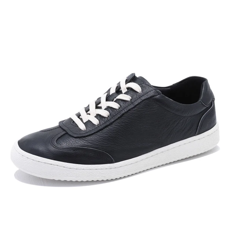 

white shoes men real leather Korean mens casual shoes all-match cowhide breathable sneaker fashion Leisure shoes spring autumn