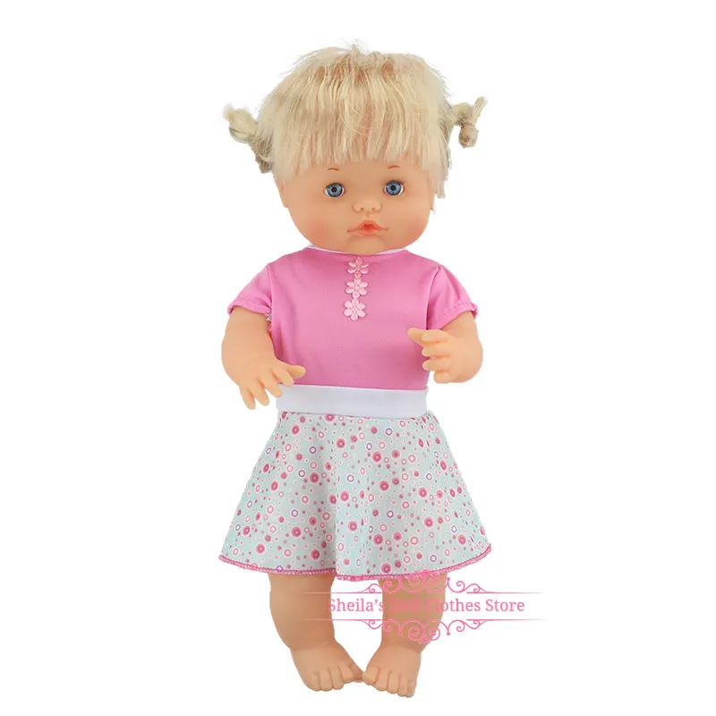 Новая одежда подходит 40 см 41 см Nenucos кукла Nenuco Ropa y su Hermanita фиолетовая футболка с длинными рукавами в фиолетовый горошек штаны с шапочкой