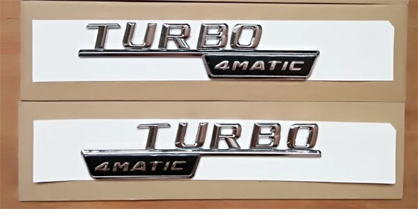 2 шт. 4matic турбо значок наклейка с эмблемой для автомобиля Mercedes Benz w117 cla45 w205 c63 w212 e63