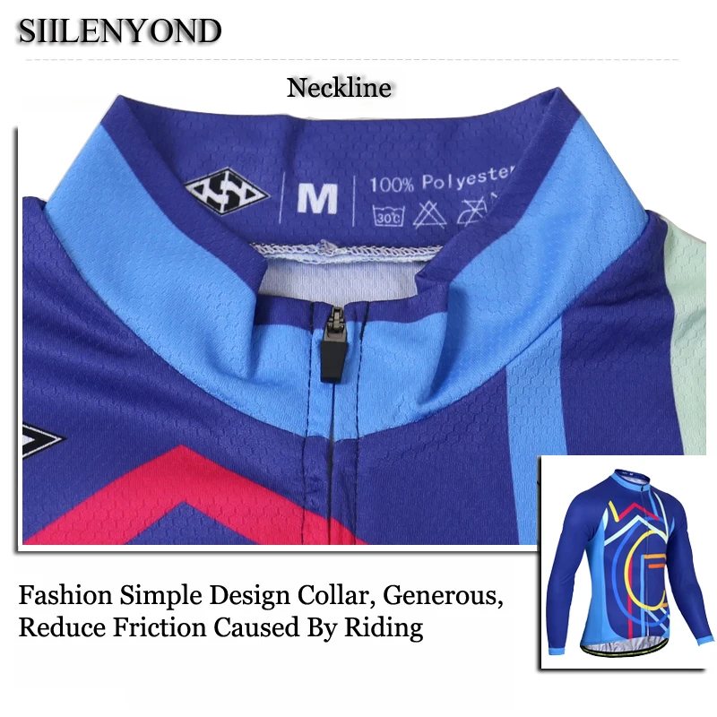 SIILENYOND Pro велосипедная Джерси с длинным рукавом гоночная горная куртка одежда MTB