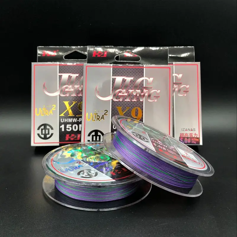YUYU 100 м 9 нитей леска 14 124LB 7 62 кг многоцветная плетеная Multifilament PE для