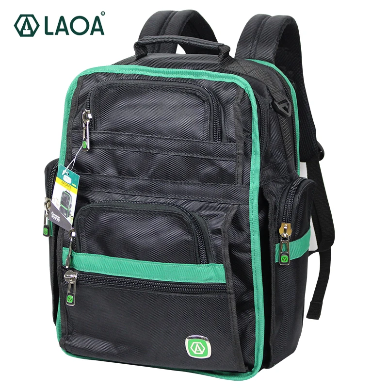 LAOA Backpack Tradesman Organizer Bag Shoulders Tool Eletricista Tool Bags Multifunction knapsack with Tools Storage