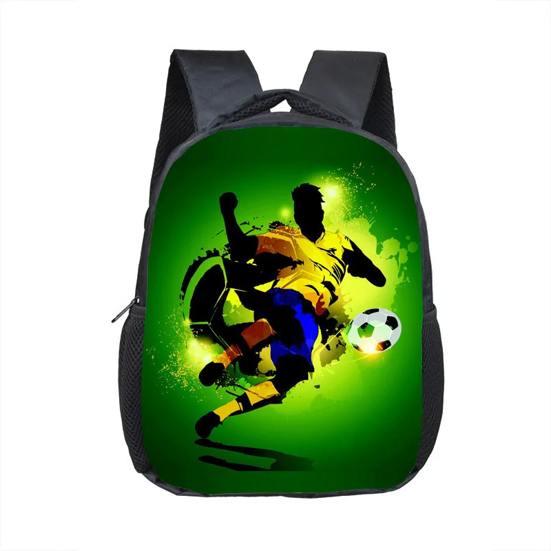 12 дюймовый крутые soccerly/footbally Принтом Рюкзак для От 2 до 4 лет, детские школьные сумки маленькие малыша спальный мешок детский сад школьные сумки