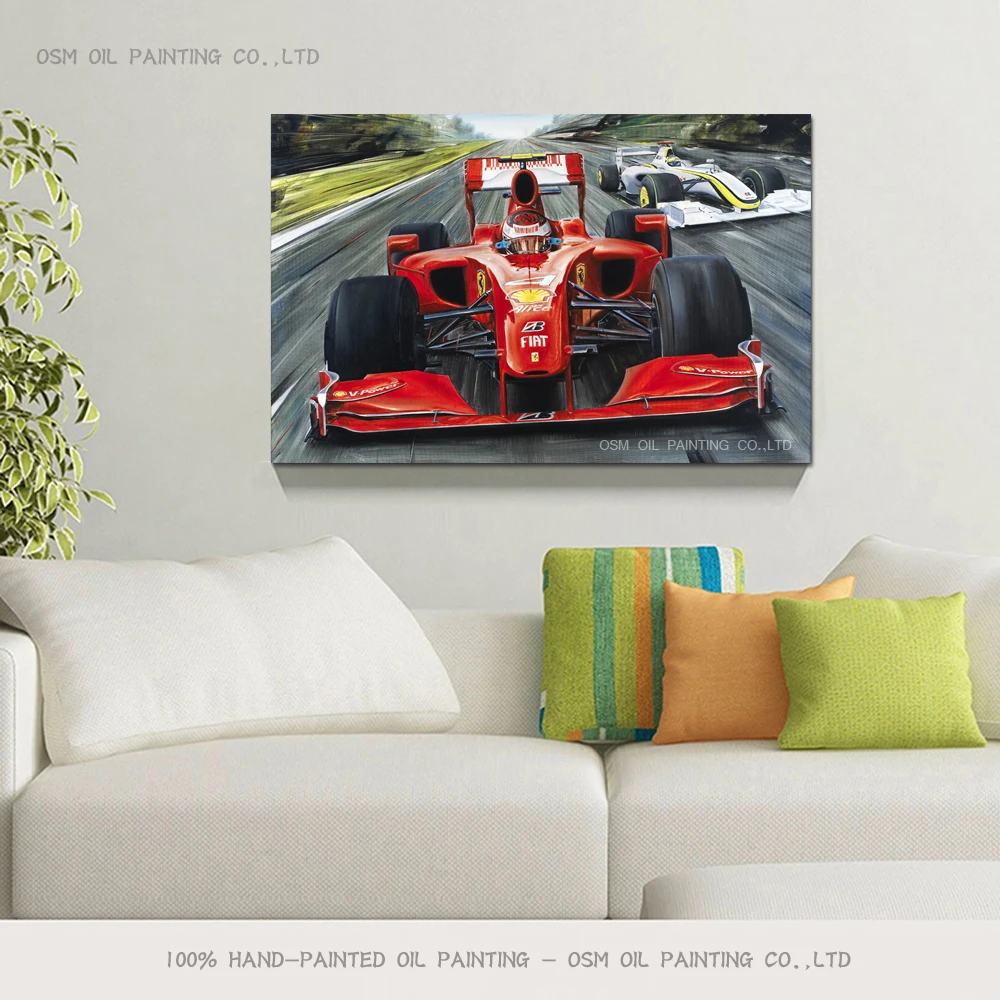 Картина маслом на холсте высокое навыки ручная роспись современные гонки для