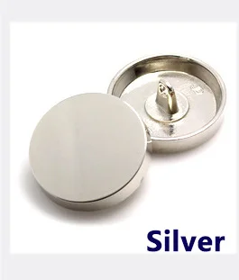 Silver 10 шт. Meetee металлические пуговицы 12-28 мм плоский хвостовик пряжки для шитья рубашки куртки пальто DIY мужская женская одежда Скрапбукинг Ремесло E3-1 - Цвет: Silver
