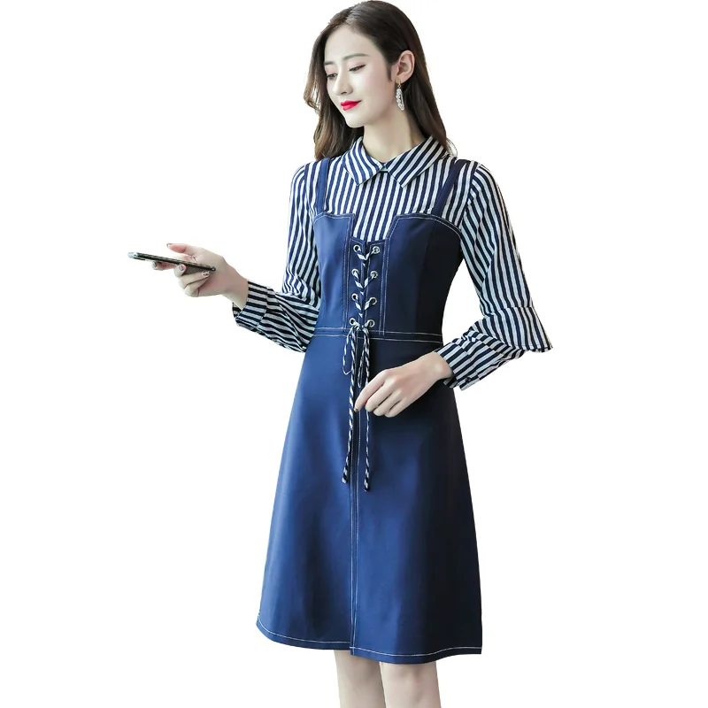 

Big Size Women's Clothes 2020 New Spring Clothes Fat Sister Slim French Retro Belly Covered Dresses