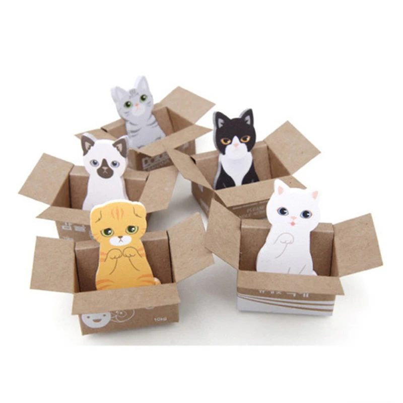 3D Kawaii Кошка Собака коробка милые наклейки из мультфильмов корейские