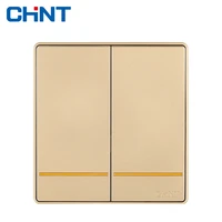 chint electric push button switch plates new2d large panel wall switch two gang one way 16a steel frame