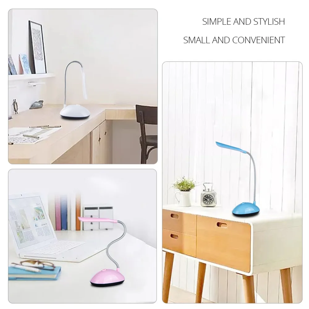 

EeeToo Battery Powered Led Night Light Desk Lamps Flexible Ultra Bright Eye-Protection Student Kids Reading Table Lamp 4 Colors