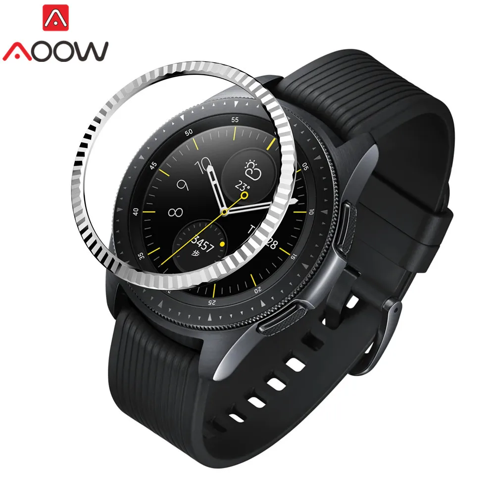 Silver Ободок кольцо стиль для samsung Galaxy Watch 42 мм/шестерни Спорт клейкая крышка против царапин Нержавеющая сталь защита аксессуары - Цвет ремешка: Silver