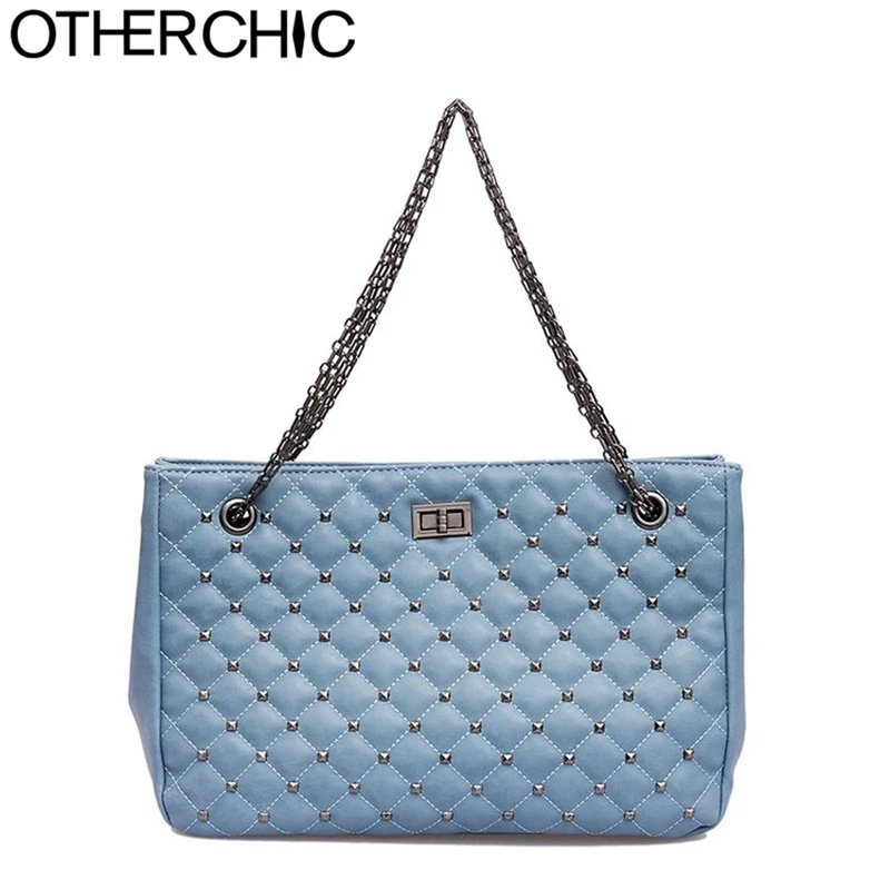 OTHERCHIC большая емкость Брендовое шипованное плечо сумка женская дизайнерская с