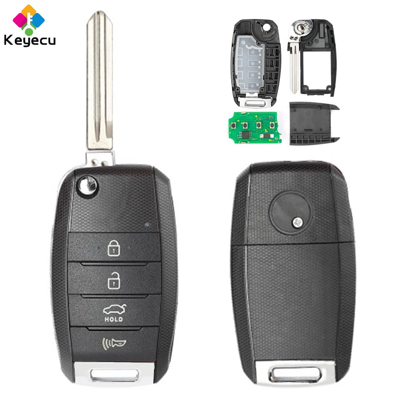 Брелок KEYECU для Kia Cerato 2014 2015 2016 P/N: 95430 A7101 улучшенный ключ бесключевого доступа
