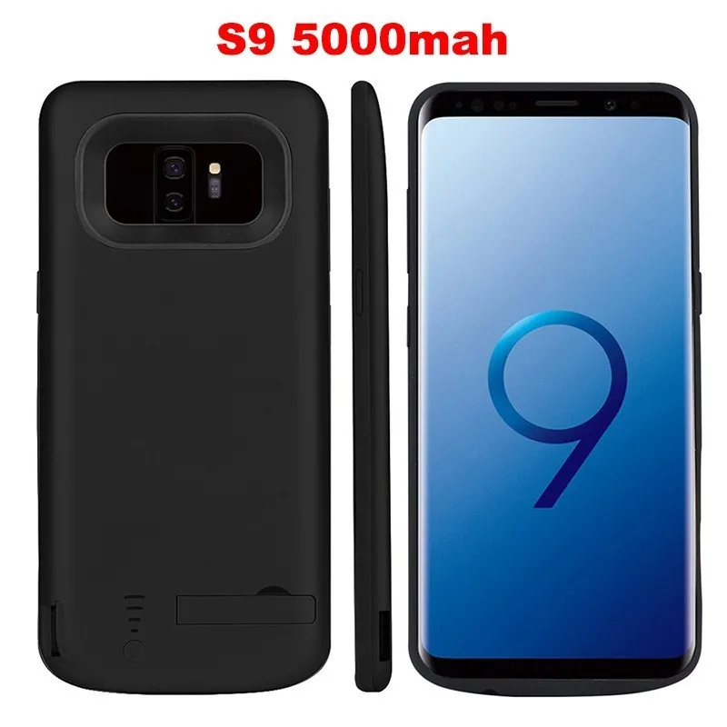 Black S9 5000mAh Для samsung Galaxy S9, 5000 мА/ч, внешний аккумулятор, чехол для зарядного устройства с подставкой для samsung Galaxy S9 Plus, 6000 мА/ч, внешний аккумулятор - Цвет: Black S9 5000mAh