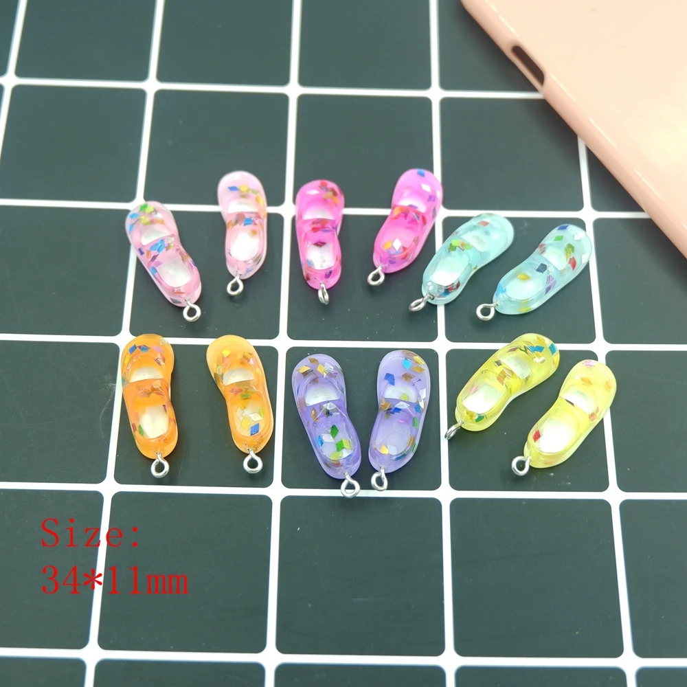 Шлепанцы из смолы подвеска для обуви Шарм украшения сделай сам браслеты ожерелье