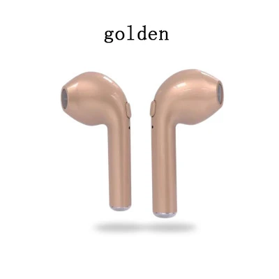 i7-golden Мини i9s i7S наушники-вкладыши TWS Bluetooth наушники Беспроводной наушники с микрофоном стерео наушники-вкладыши Наушники-капельки дляимузыка спортивная Гарнитура для всех смартфонов - Цвет: i7-golden