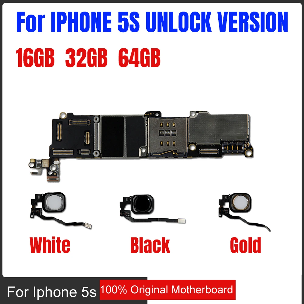 Оригинальная разблокированная материнская плата для iphone 5s с сенсорным ID, хорошее качество для iphone 5s Материнские платы с системой IOS