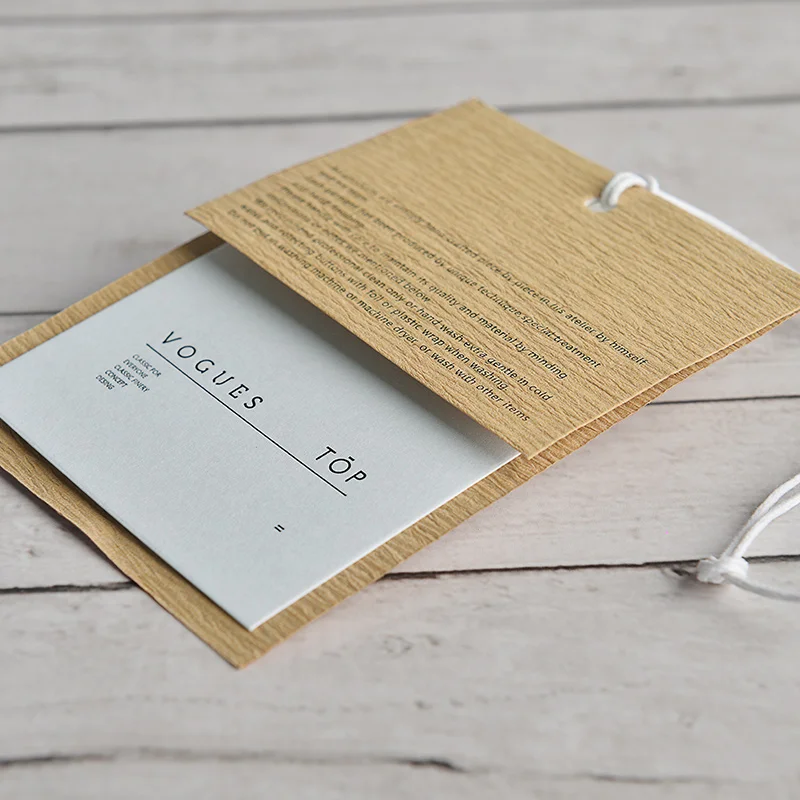 

Factory Price Custom High-End Printing Clothing hang tags Special Card Paper Tags