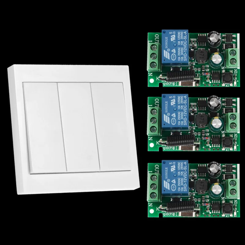 Универсальный беспроводной Радиочастотный выключатель 433 МГц 110 В 220 перем. Тока